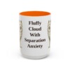 15oz-samoyed-mug-humor-orange 15oz Funny Samoyed Mug, Orange, front view