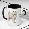 15oz-samoyed-mug-latin-black-context-2 15oz Samoyed Latin Mug, Black, lifestyle photo