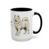15oz-samoyed-mug-latin-black-right 15oz Samoyed Latin Mug, Black, right side view