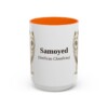 15oz-samoyed-mug-latin-orange 15oz Samoyed Latin Mug, Orange, front view