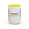 15oz-samoyed-mug-latin-yellow 15oz Samoyed Latin Mug, Yellow, front view