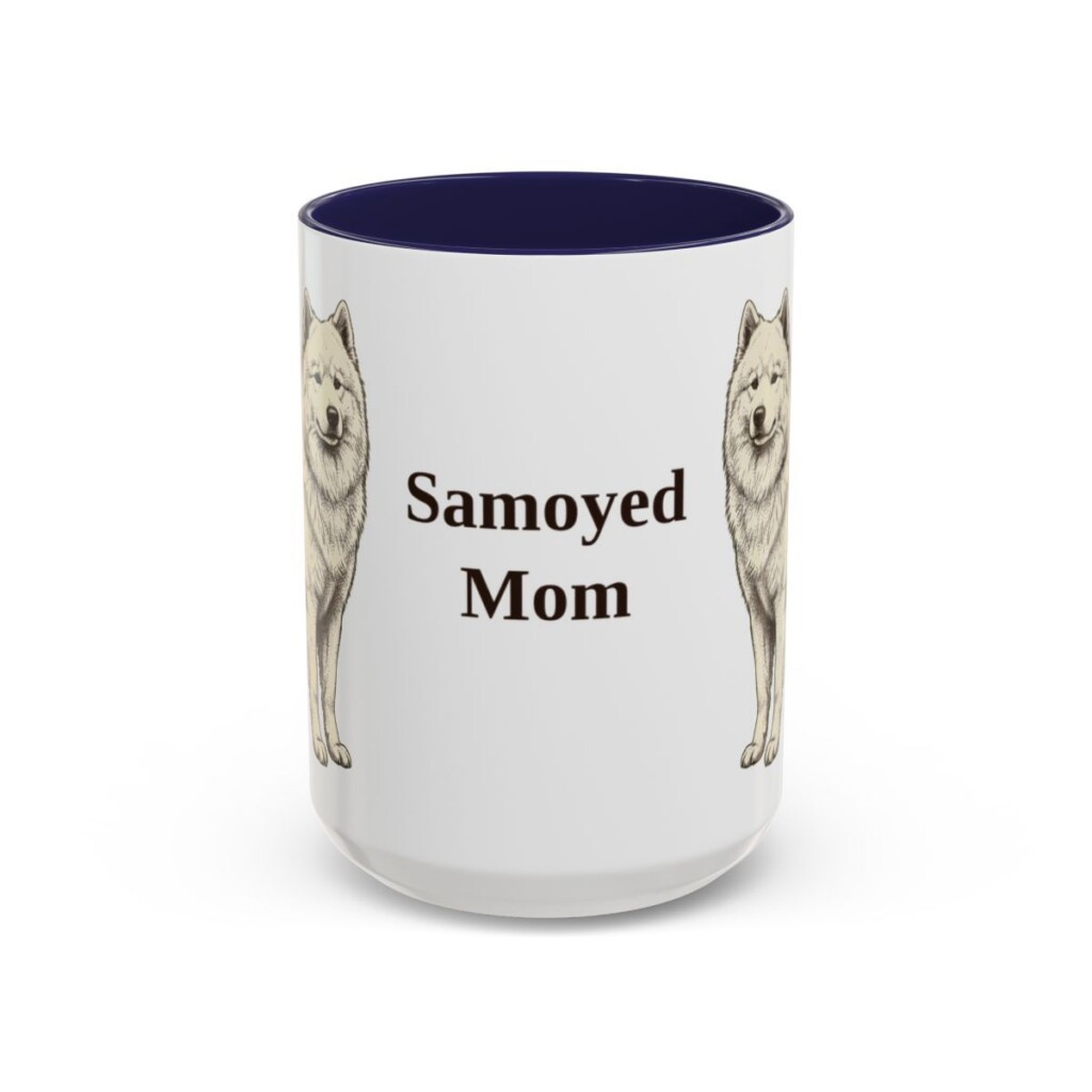 15oz samoyed mug, Navy