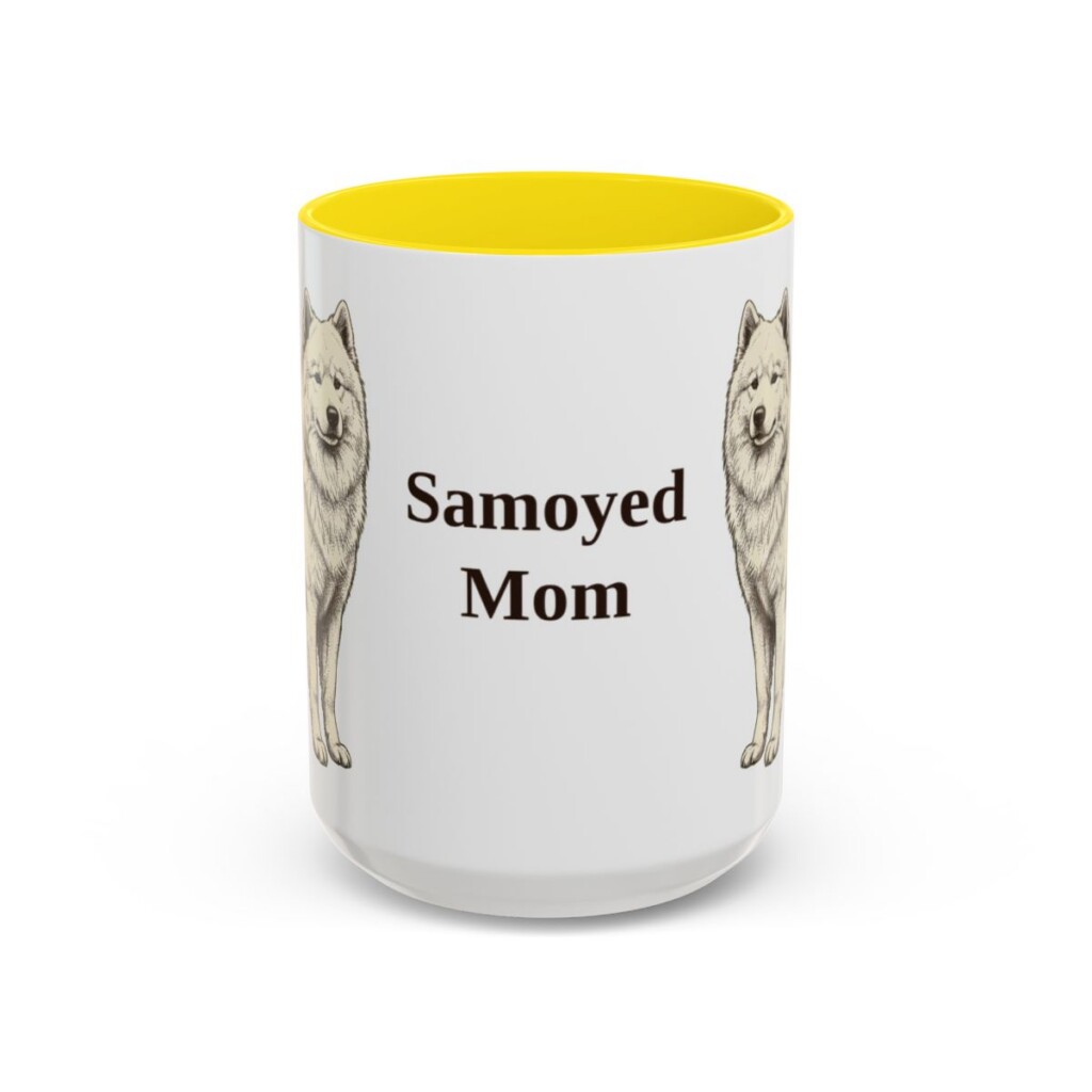 15oz samoyed mug, Yellow