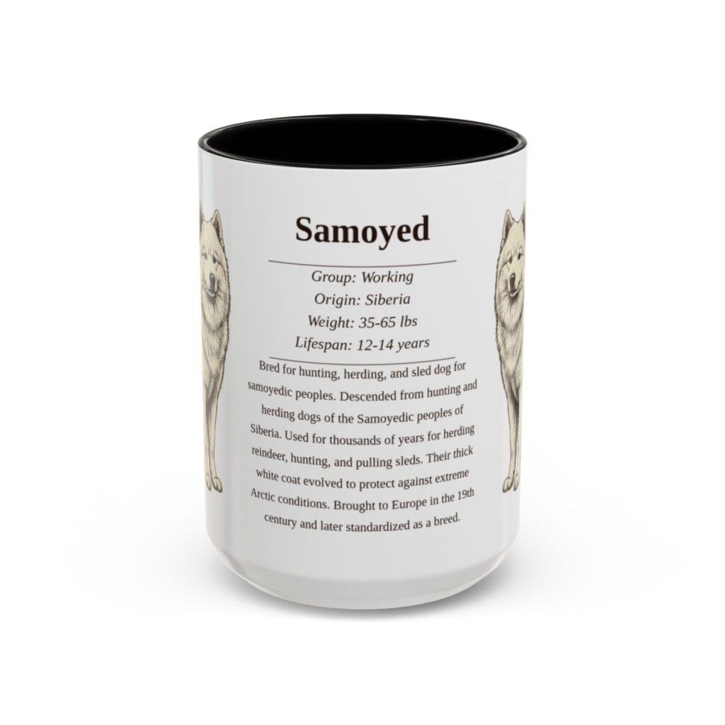 15oz samoyed mug, Black