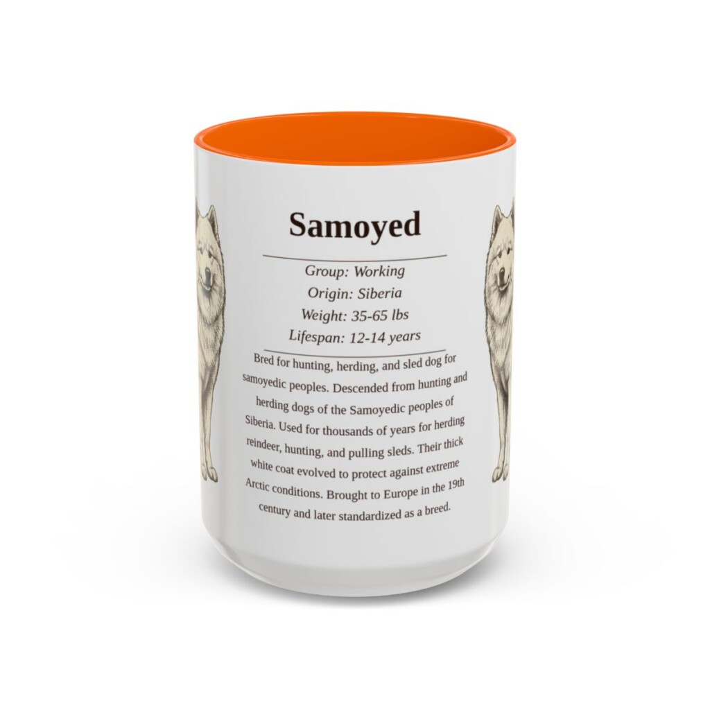 15oz samoyed mug, Orange