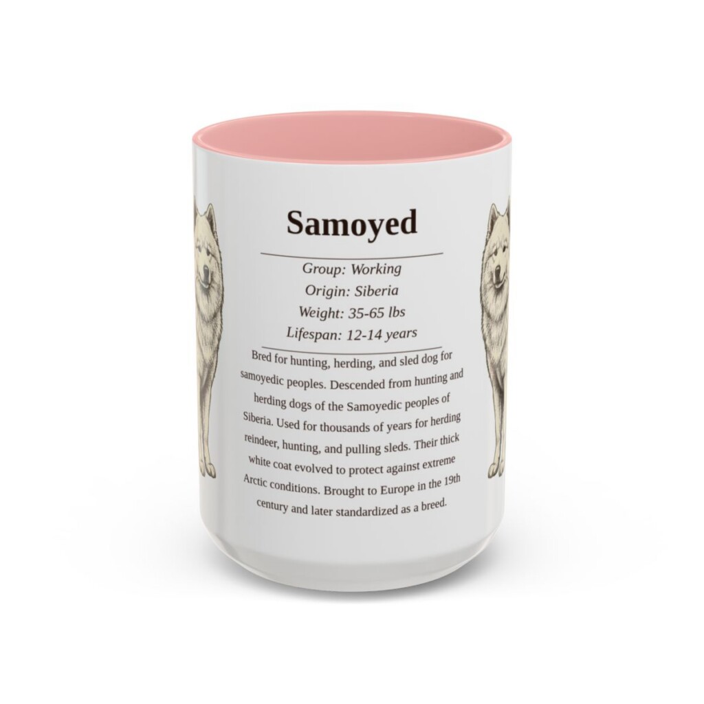 15oz samoyed mug, Pink