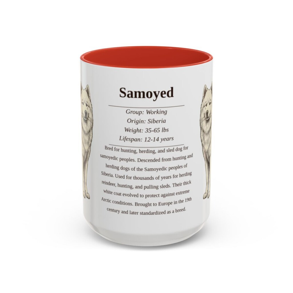 15oz samoyed mug, Red
