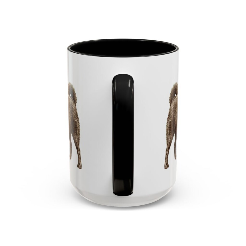 15oz Schipperke Mug, Black, back view