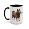 15oz Schipperke Dog Dad Mug, Black, left side view