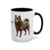 15oz Schipperke Dog Dad Mug, Black, right side view