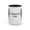 15oz Schipperke Dog Dad Mug, Navy, front view