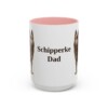 15oz Schipperke Dog Dad Mug, Pink, front view