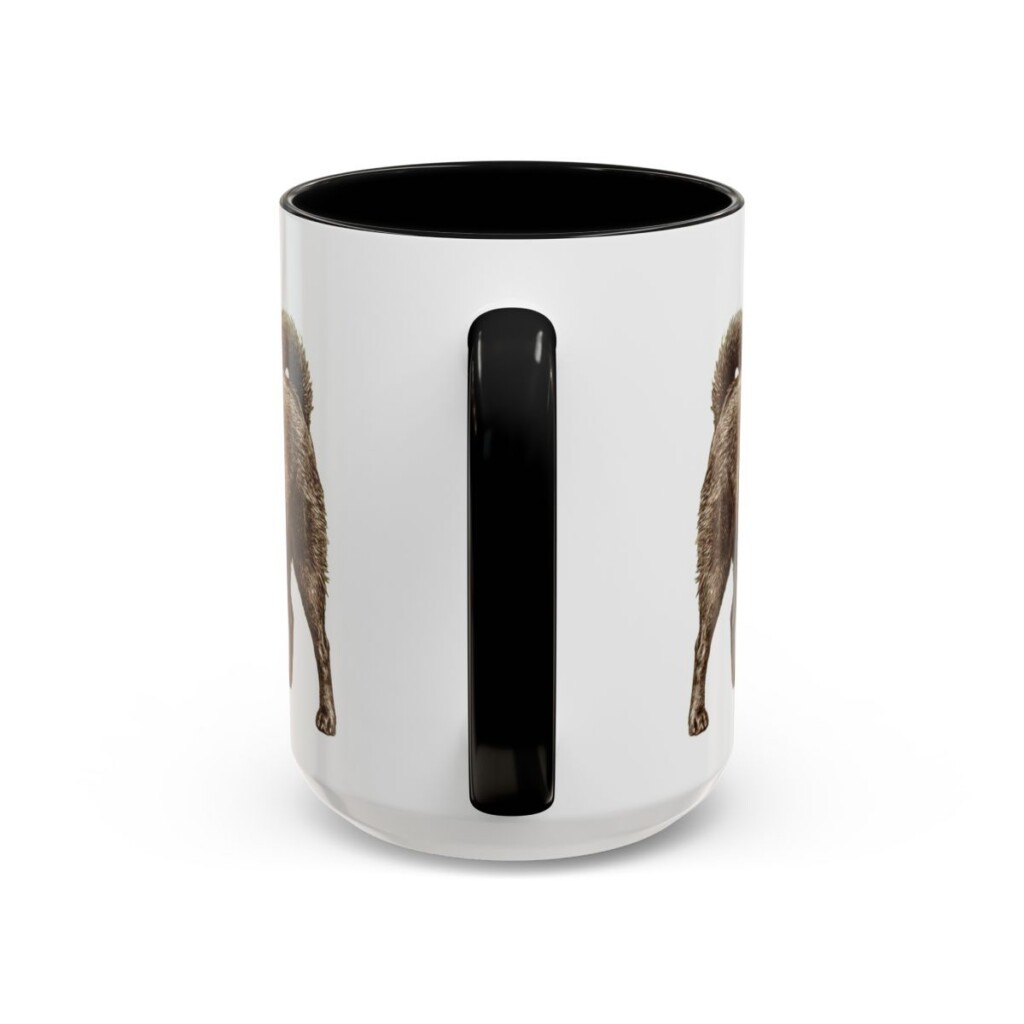 15oz Funny Schipperke Mug, Black, back view