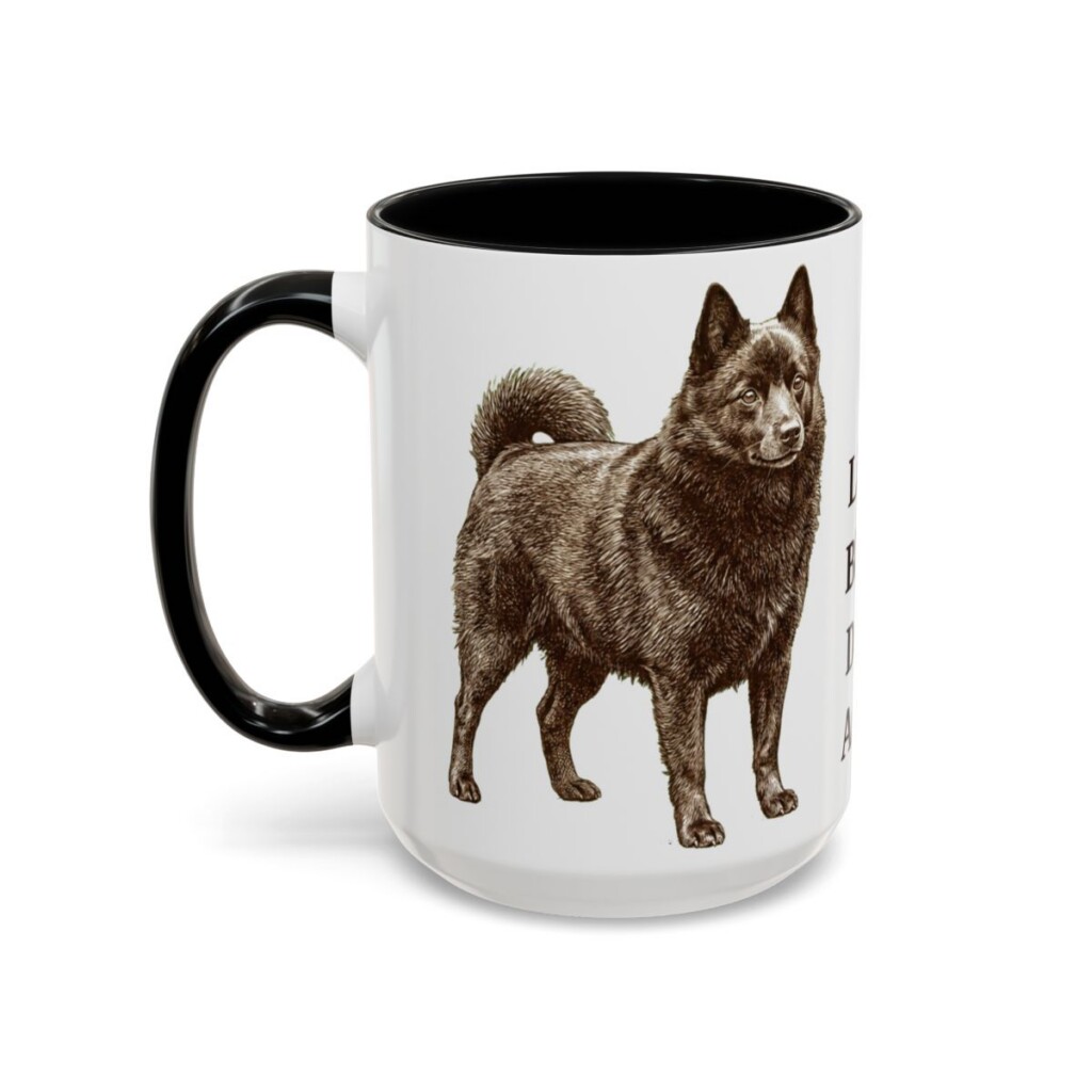 15oz Funny Schipperke Mug, Black, left side view