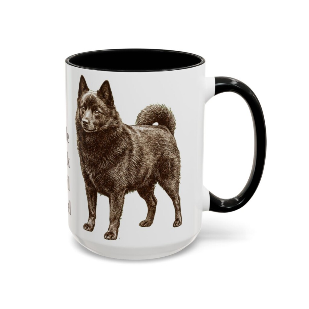 15oz Funny Schipperke Mug, Black, right side view