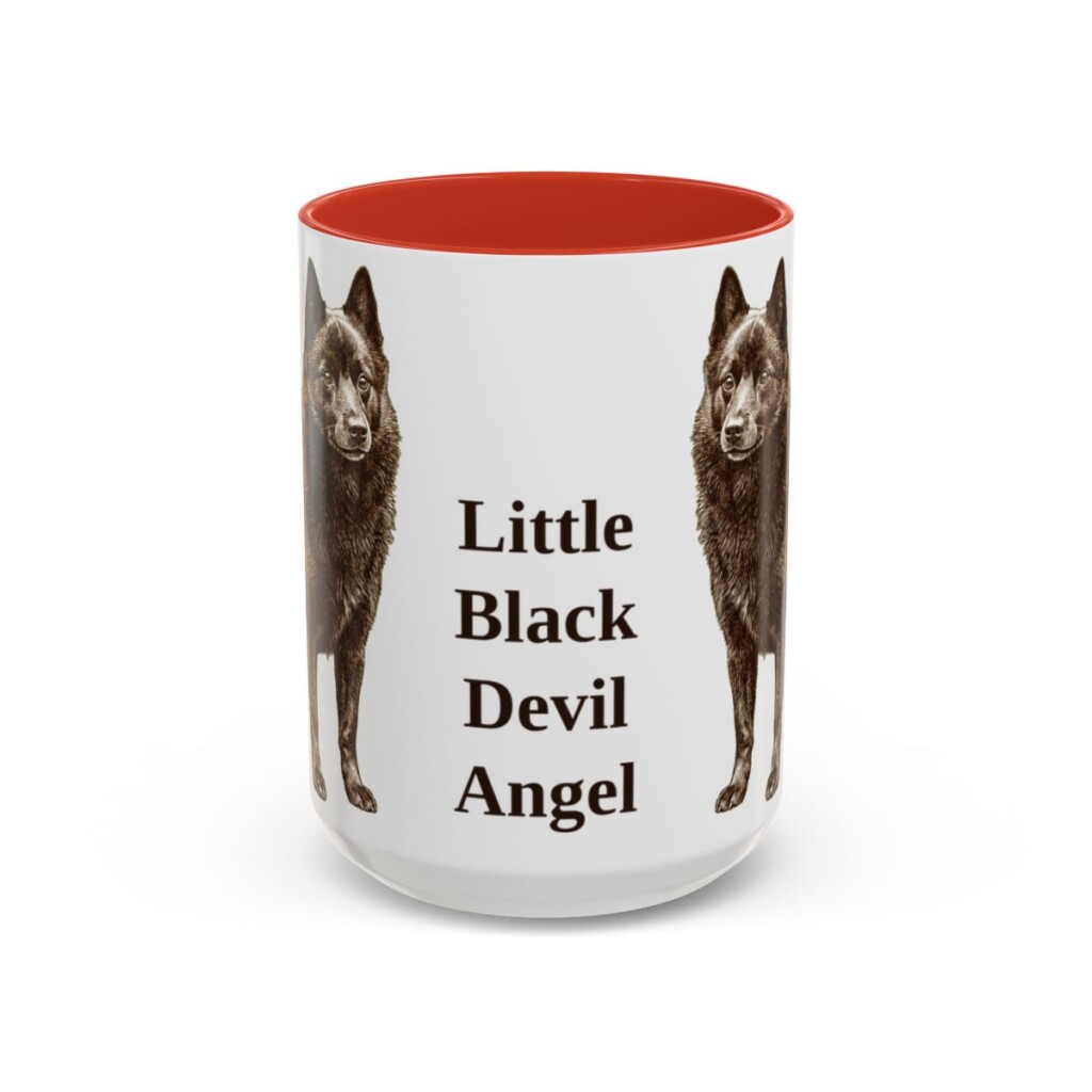 15oz Funny Schipperke Mug, Red, front view