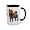 15oz Schipperke Latin Mug, Black, right side view