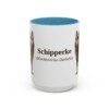15oz Schipperke Latin Mug, Light Blue, front view