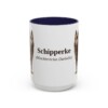 15oz Schipperke Latin Mug, Navy, front view
