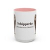 15oz Schipperke Latin Mug, Pink, front view