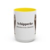 15oz Schipperke Latin Mug, Yellow, front view