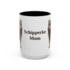 15oz Schipperke Dog Mom Mug, Black, front view