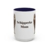 15oz Schipperke Dog Mom Mug, Navy, front view