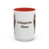 15oz Schipperke Dog Mom Mug, Red, front view