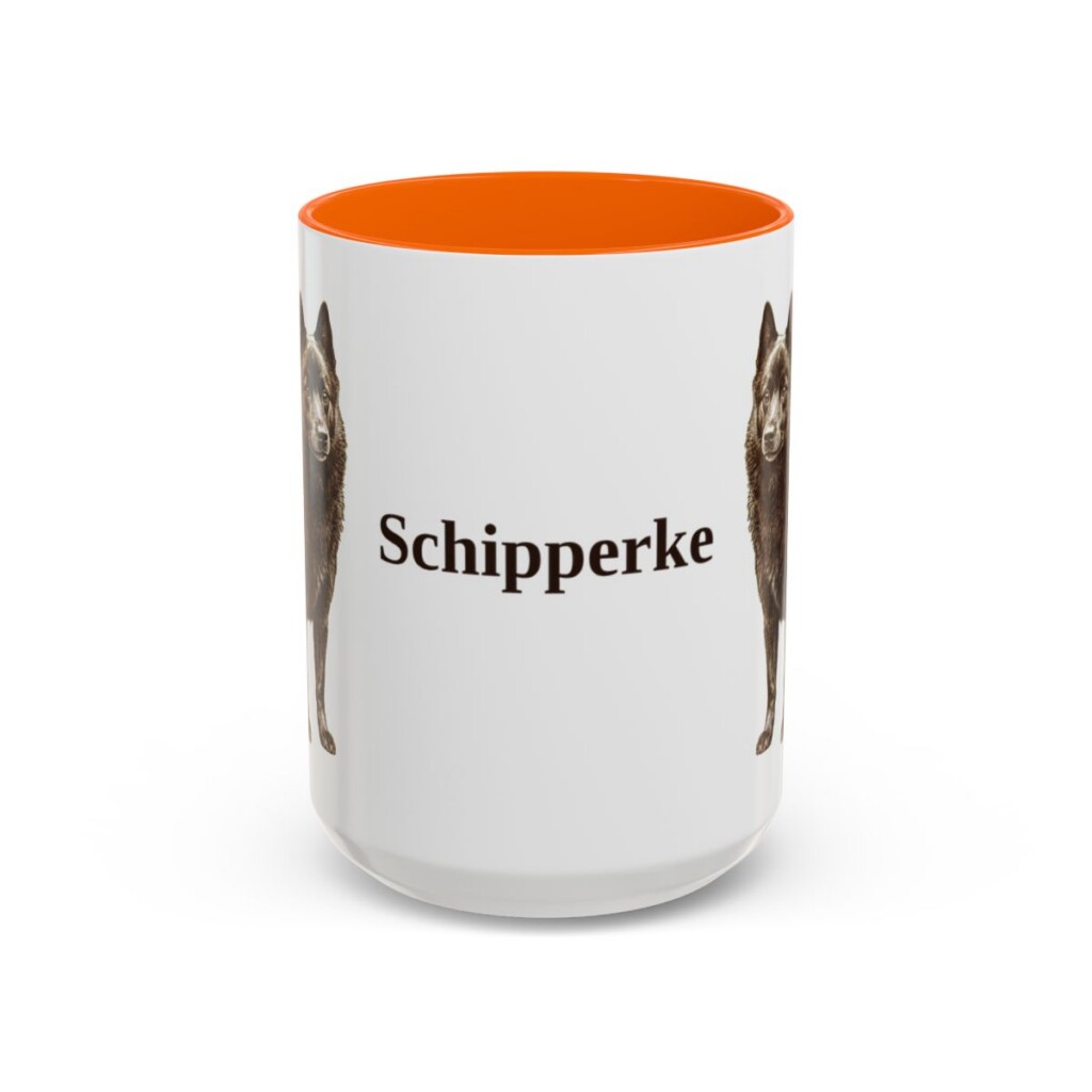15oz Schipperke Mug, Orange, front view