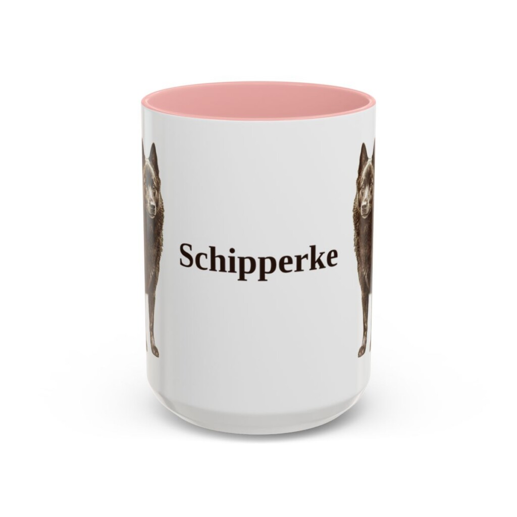 15oz Schipperke Mug, Pink, front view