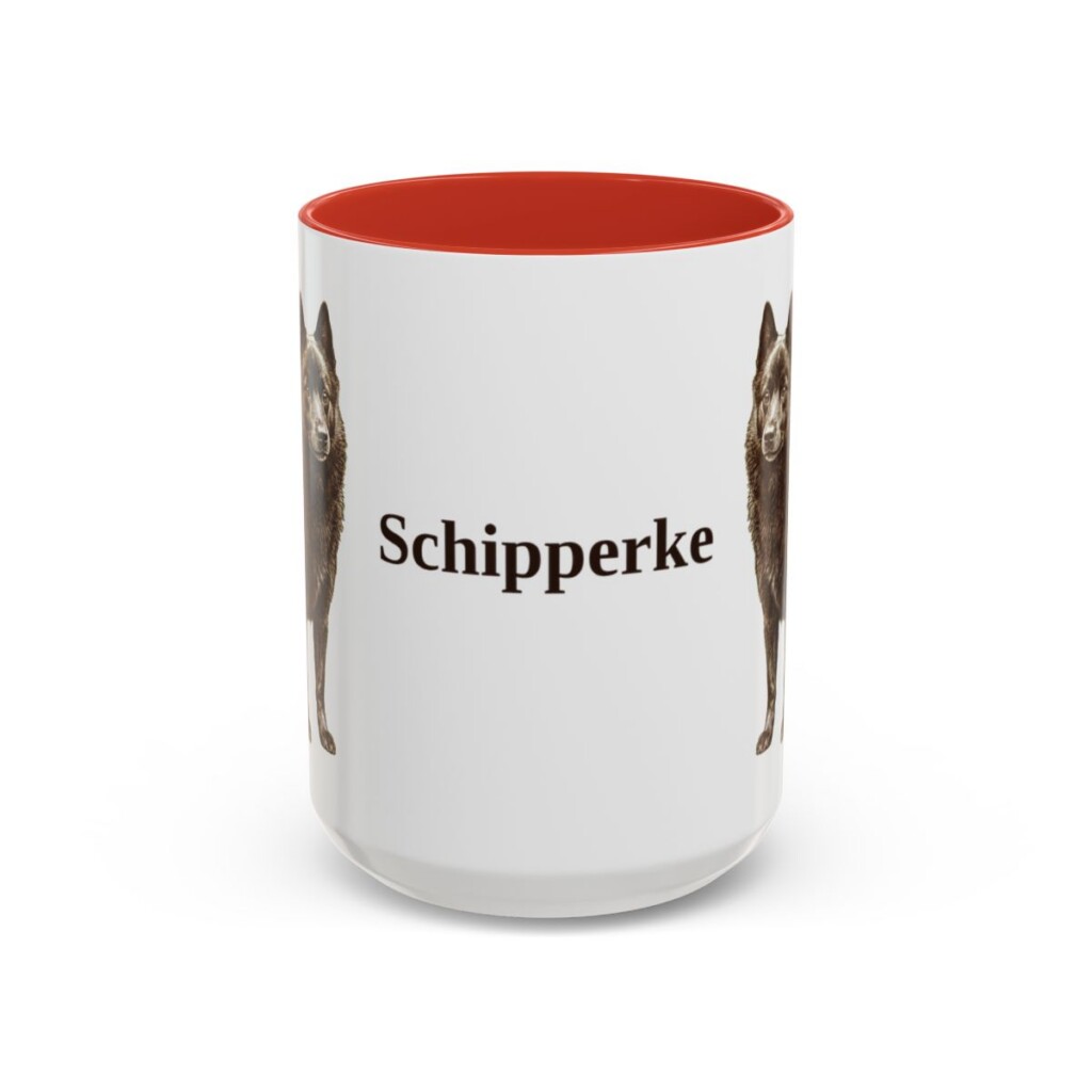 15oz Schipperke Mug, Red, front view