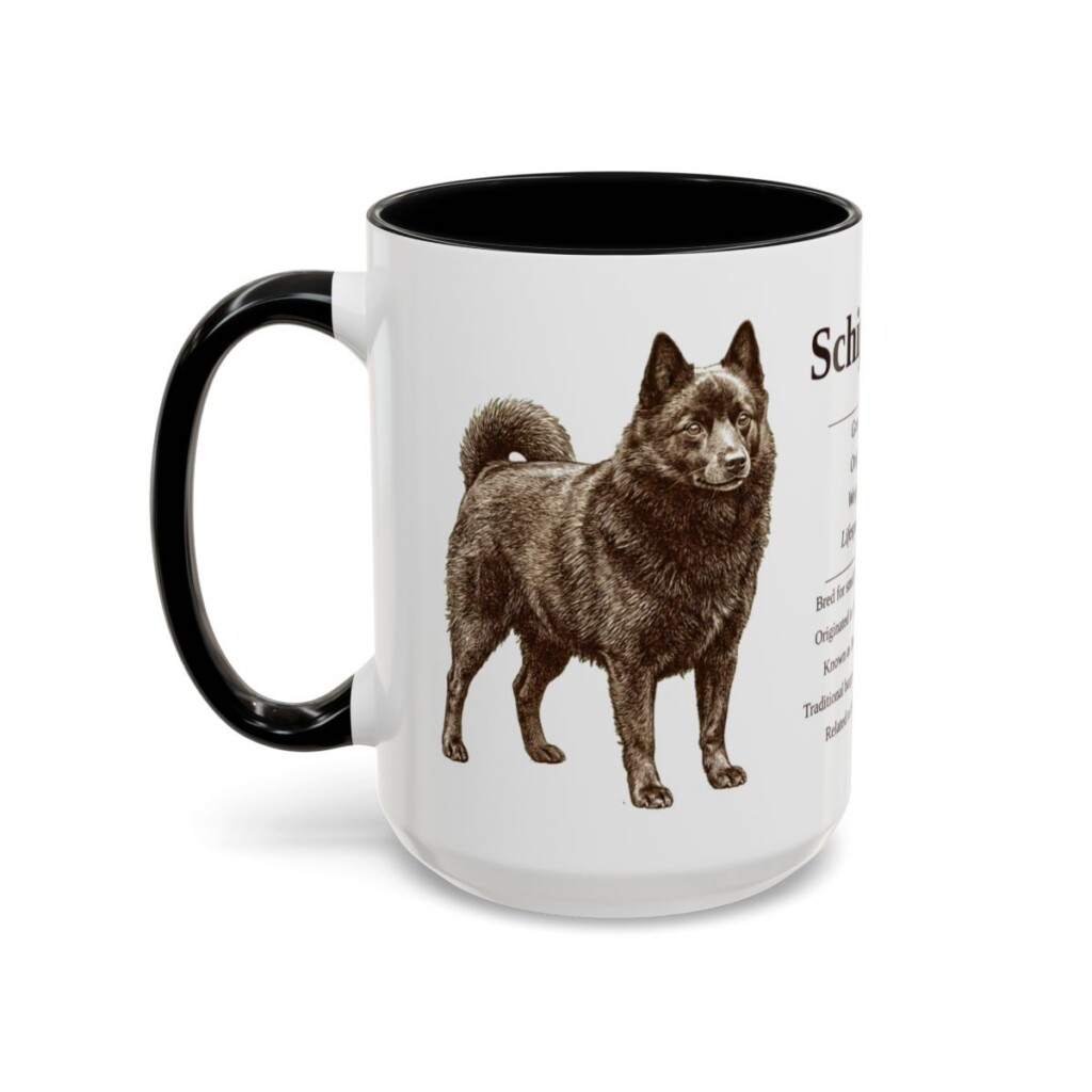 15oz Schipperke Mug, Black, left side view