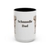 15oz Schnoodle Dog Dad Mug, Black, front view