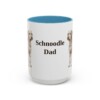 15oz Schnoodle Dog Dad Mug, Light Blue, front view