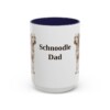 15oz Schnoodle Dog Dad Mug, Navy, front view