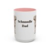 15oz Schnoodle Dog Dad Mug, Pink, front view