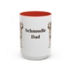 15oz Schnoodle Dog Dad Mug, Red, front view