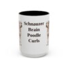 15oz Funny Schnoodle Mug, Black, front view