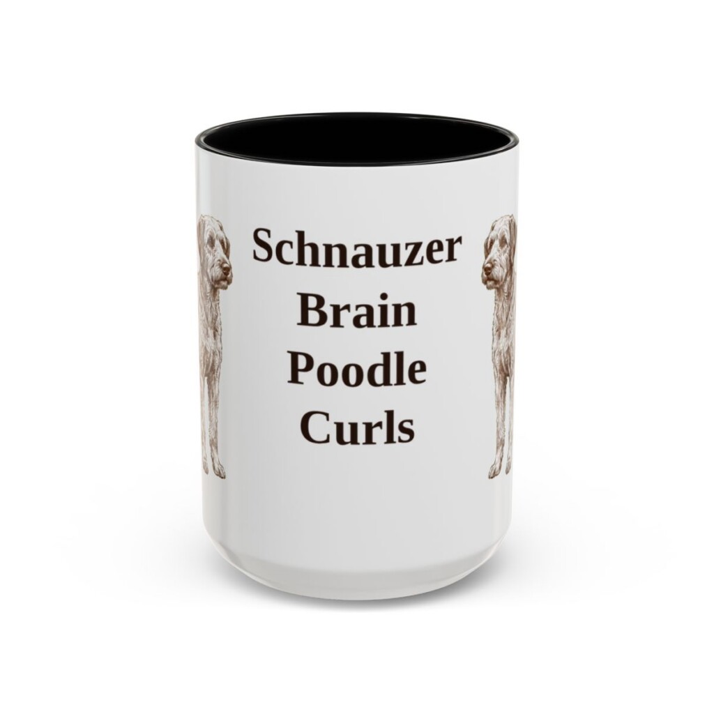 15oz Funny Schnoodle Mug, Black, front view