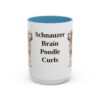15oz Funny Schnoodle Mug, Light Blue, front view