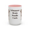15oz Funny Schnoodle Mug, Pink, front view