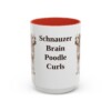 15oz Funny Schnoodle Mug, Red, front view