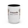 15oz Schnoodle Latin Mug, Black, front view