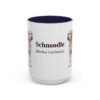 15oz Schnoodle Latin Mug, Navy, front view
