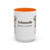 15oz Schnoodle Latin Mug, Orange, front view