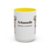 15oz Schnoodle Latin Mug, Yellow, front view