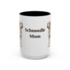 15oz Schnoodle Dog Mom Mug, Black, front view