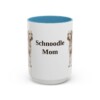 15oz Schnoodle Dog Mom Mug, Light Blue, front view