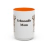 15oz Schnoodle Dog Mom Mug, Orange, front view