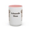 15oz Schnoodle Dog Mom Mug, Pink, front view